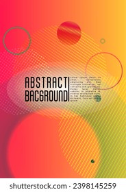 Vector Modern Background with Gradient Mesh Holographic Circles. Future Minimal Cover Design with Abstract Composition. Identity Style for your Business Flyer.
