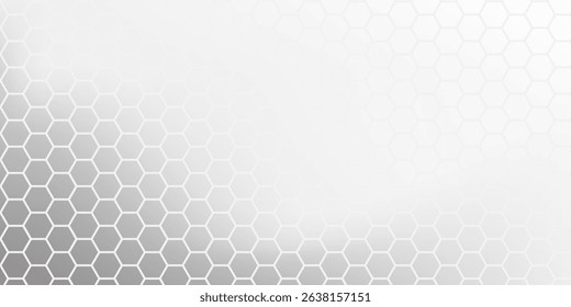 Vector modern background. Grey gradient honeycomb. Hexagon.
