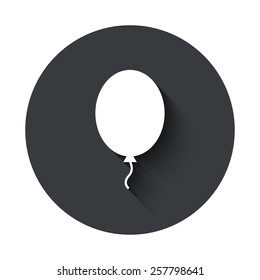 Vector modern ballon gray circle icon on white background