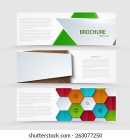Vector modern banners set on gray background. Eps 10