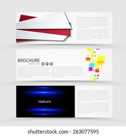 Vector modern banners set on gray background. Eps 10