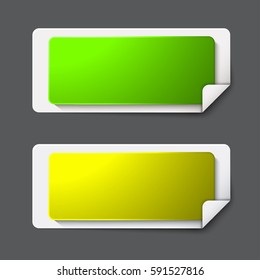 Vector modern banners set on gray background