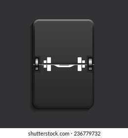 vector modern barbellscoreboard black icon. Eps 10