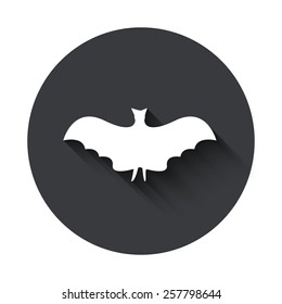 Vector modern bat gray circle icon on white background