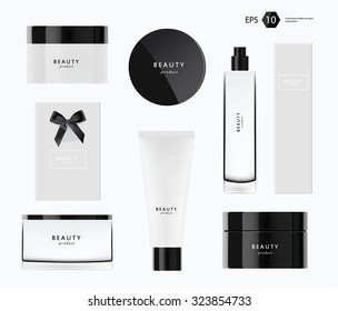 a vector modern beauty package presentation set 