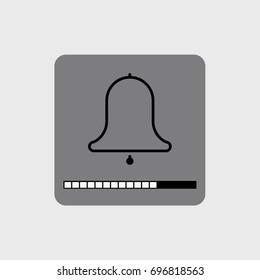 vector modern bell icon with a volume scale