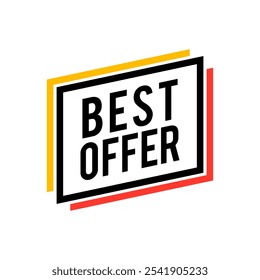 Rótulo de Melhor Oferta Moderna de Vetor
