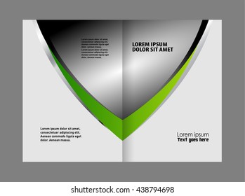 Vector modern bi-fold brochure design template 
