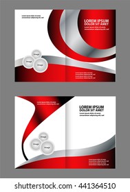 Vector modern bi-fold brochure design template 
