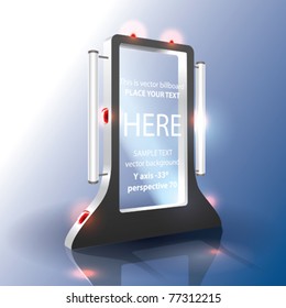 VECTOR MODERN BILLBOARD WITH TWO LAMPS