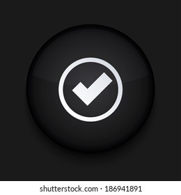 Vector modern black circle icon. Eps10 illustration