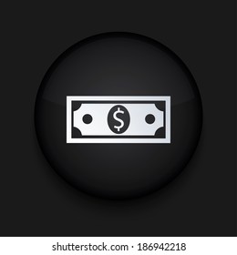 Vector modern black circle icon. Eps10 illustration