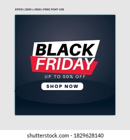 Vector modern black friday banner social media post template. good for discount web or media social promotion.