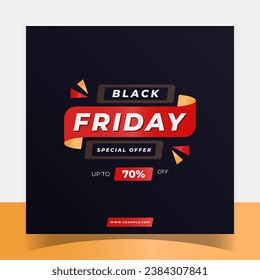 Vector modern Black Friday social media sale banner design