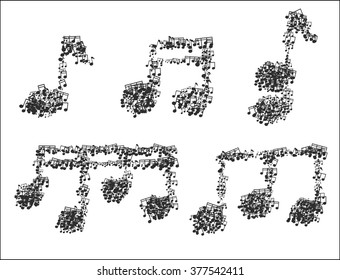 Vector modern black music background design. Eps10