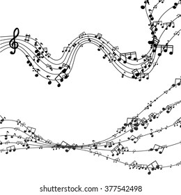 Vector modern black music background design. Eps10