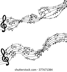 Vector modern black music background design. Eps10