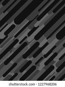 vector modern black and white askew rounded rectangle overlap background for brochure banner and publication
