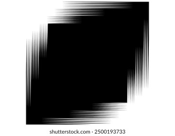 Vector Modern black and white pattern. Square striped vector background with broken lines. Black on white background. The basis for the text
