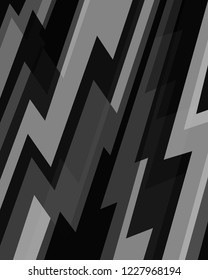 vector modern black and white thunderbolt overlap background for brochure banner and publication