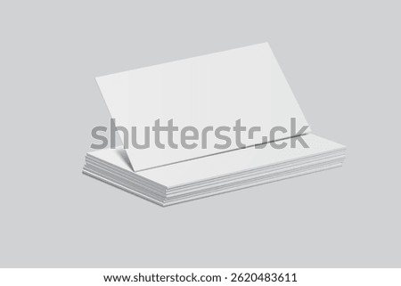 Vector Modern Blank rectangle business card or credit card mockup on the stack. Realistic template design for presentation branding identity, corporate, ads, personal, stationery, sheet, label, banner