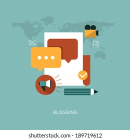 vector modern blogging concept illustration