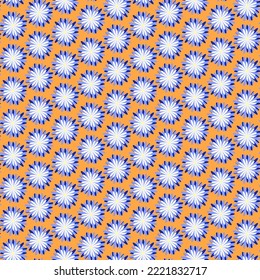 Vector Modern Bloom Colorful Repeat Cute Elegant shape Daisy Botanic illustration, plaid straight vertical and horizontal suitable for printing on surface texture design, wrapping paper decoration 