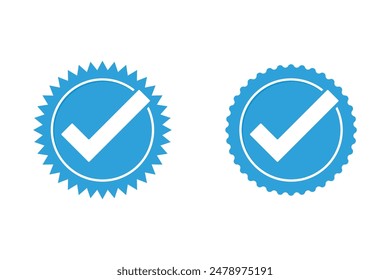 vector Modern blue Approved Icon
