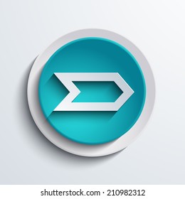 vector modern blue arrow circle icon. Web element design