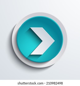 vector modern blue arrow circle icon. Web element design