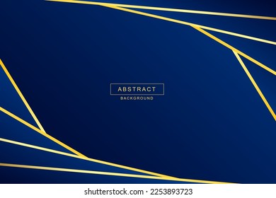 Vector modern blue and gold abstract background
