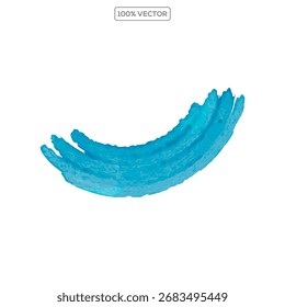 Vetor mão azul moderna pintado grunge pincel traçado com manchas de pintura traçado ilustração