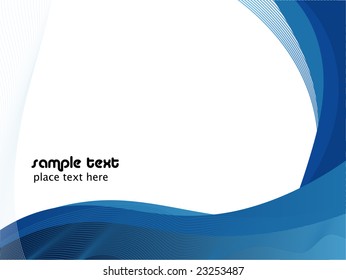 Vector - Modern blue wave abstract background for business presentations