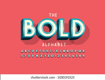 Vector of modern bold font and alphabet Vector of modern bold font and alphabet