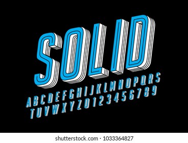Vector of modern bold font and alphabet Vector of modern bold font and alphabet