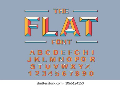 Vector of modern bold font and alphabet. Vintage Alphabet vector 80's, 90's Old style graphic set. Retro Chiseled Alphabet Vector Font. Type letters, numbers. Chiseled block letters