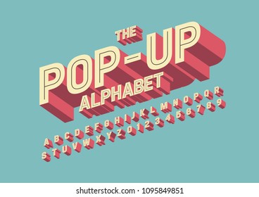 Vector Of Modern Bold Font And Alphabet