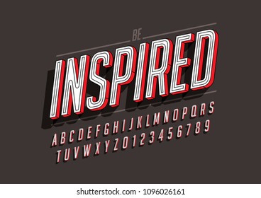Vector de letra y alfabeto negrita modernos