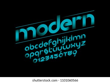 Vektorgrafik moderner, fettgedruckter Schriften und Alphabets