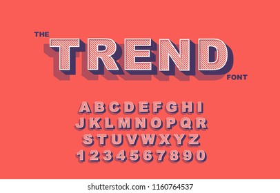 Vector of modern bold font and alphabet. Vintage Alphabet vector. Retro Chiseled Alphabet Vector Font. Type letters, numbers. Chiseled block letters