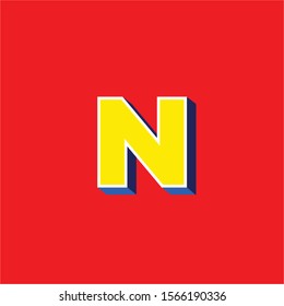 Vector of modern bold font and alphabet