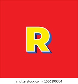 Vector of modern bold font and alphabet