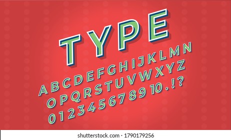 Vector de letra y alfabeto negrita modernos