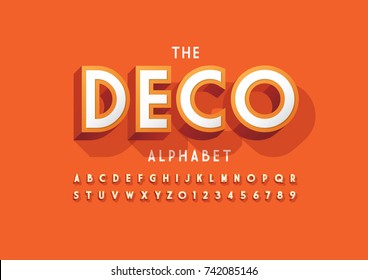 Vector Of Modern Bold Font And Alphabet