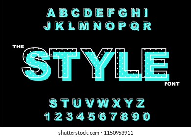 Vector of modern bold font. Dots alphabet