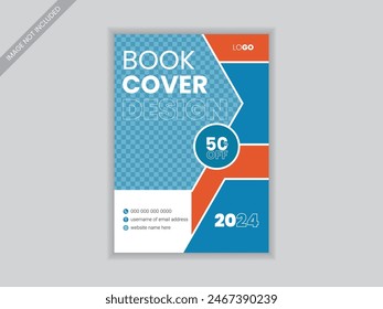 Diseño de portada de libro moderno de Vector e informe anual de la empresa