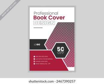 Diseño de portada de libro moderno de Vector e informe anual de la empresa