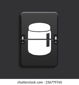 vector modern bottle scoreboard black icon. Eps 10