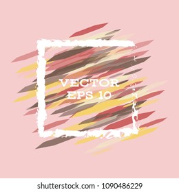 Vector modern bright frame for text. Dynamic stylish geometric frame. Element for the design of business cards, invitations, gift cards, leaflets, brochures, posters, discounts and sales.