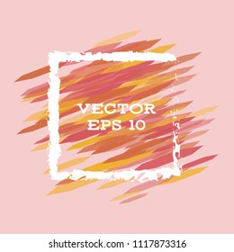 Vector modern bright frame for text. Dynamic stylish geometric frame. Element for the design of business cards, invitations, gift cards, leaflets, brochures, posters, discounts and sales.